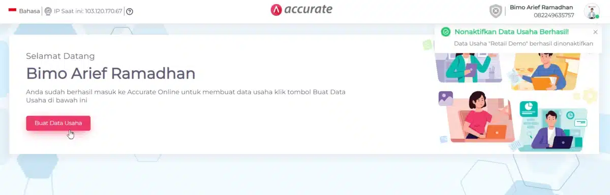 Cara membuat database accurate online