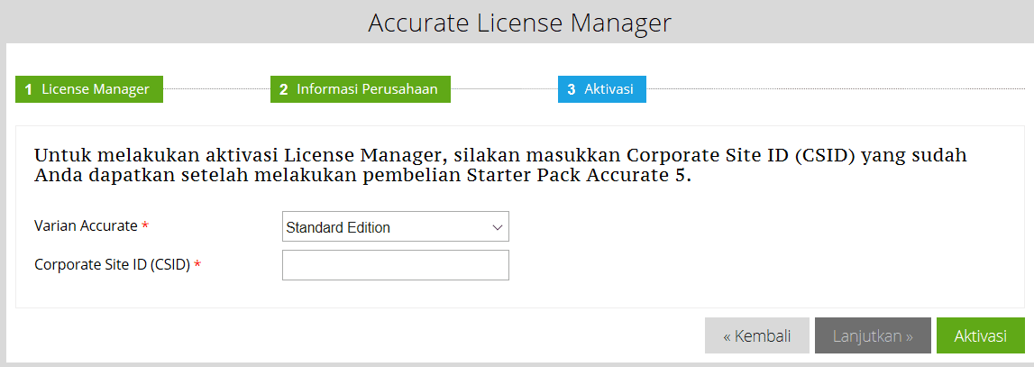 cara instalasi dan aktifasi accurate licensi manager