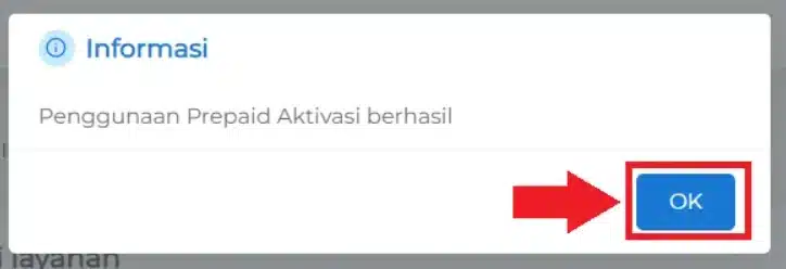 berhasil gunakan kode prepaid untuk database yang sudah aktif tagihan perbulan 1