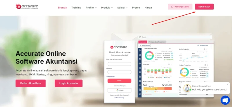 Daftar akun pengguna accurate online