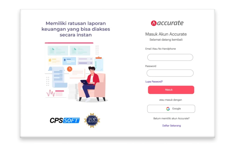 accurate online daftar dan login