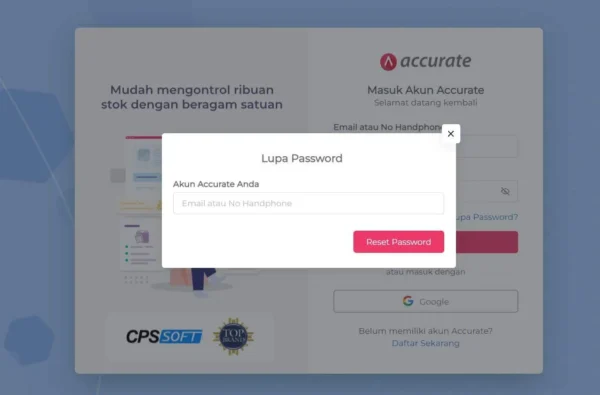 Lupa pasword Accurate Online