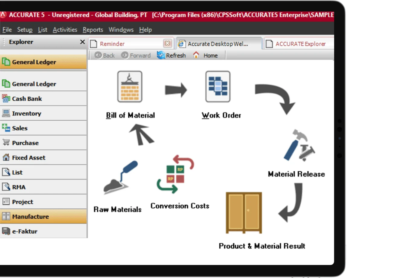 software akuntansi manufaktur accurate 5 enterpraise
